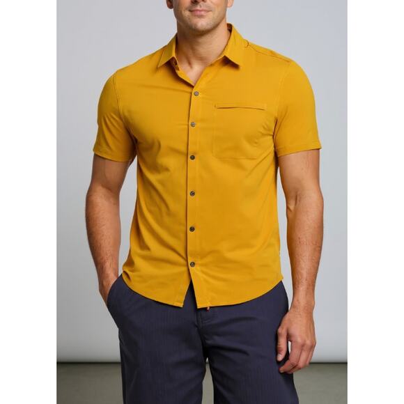 Cotopaxi Cambio Button Up Shirt Mustard Yellow Medium - Picture 1 of 5